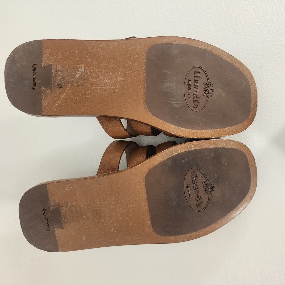 Church's Olivia Leather Fisherman Slide Sandals Brown EU 36.5 Italy summer‎ - Picture 10 of 13